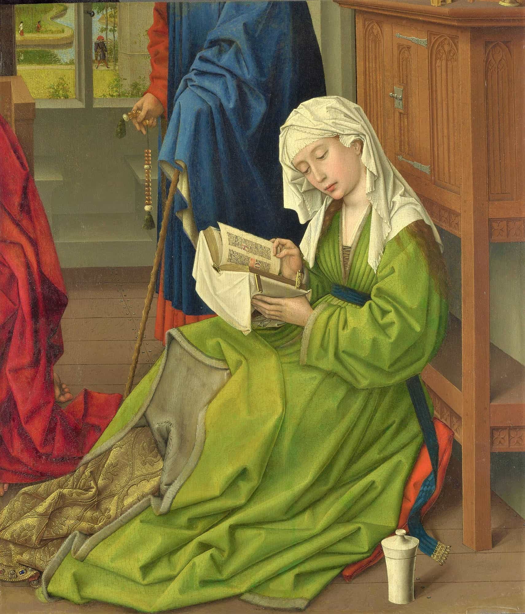  《読書するマグダラのマリア》 ロヒール・ファン・デル・ウェイデン 【1438年以前】